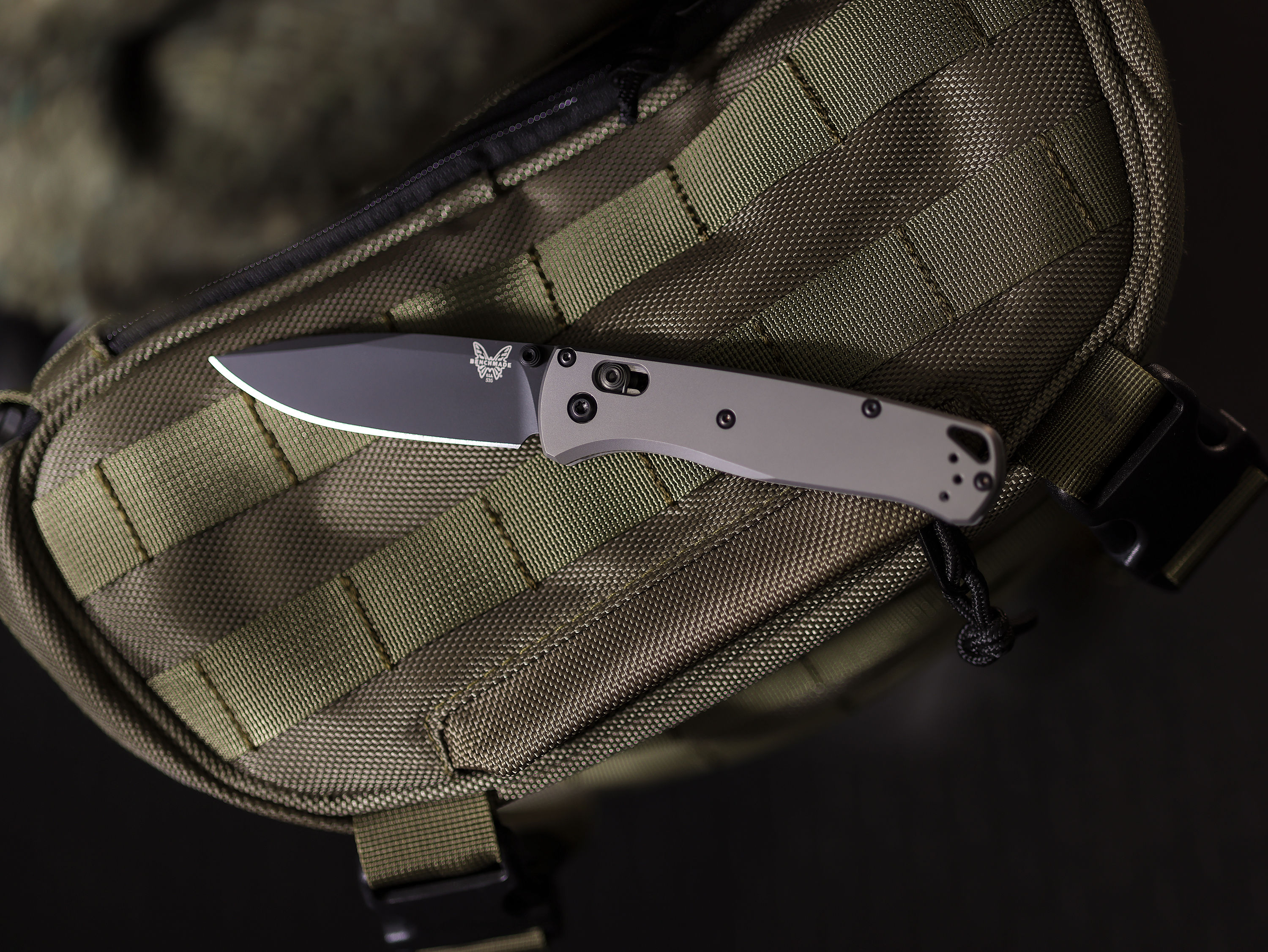 Benchmade Bugout custom knife builder titanium