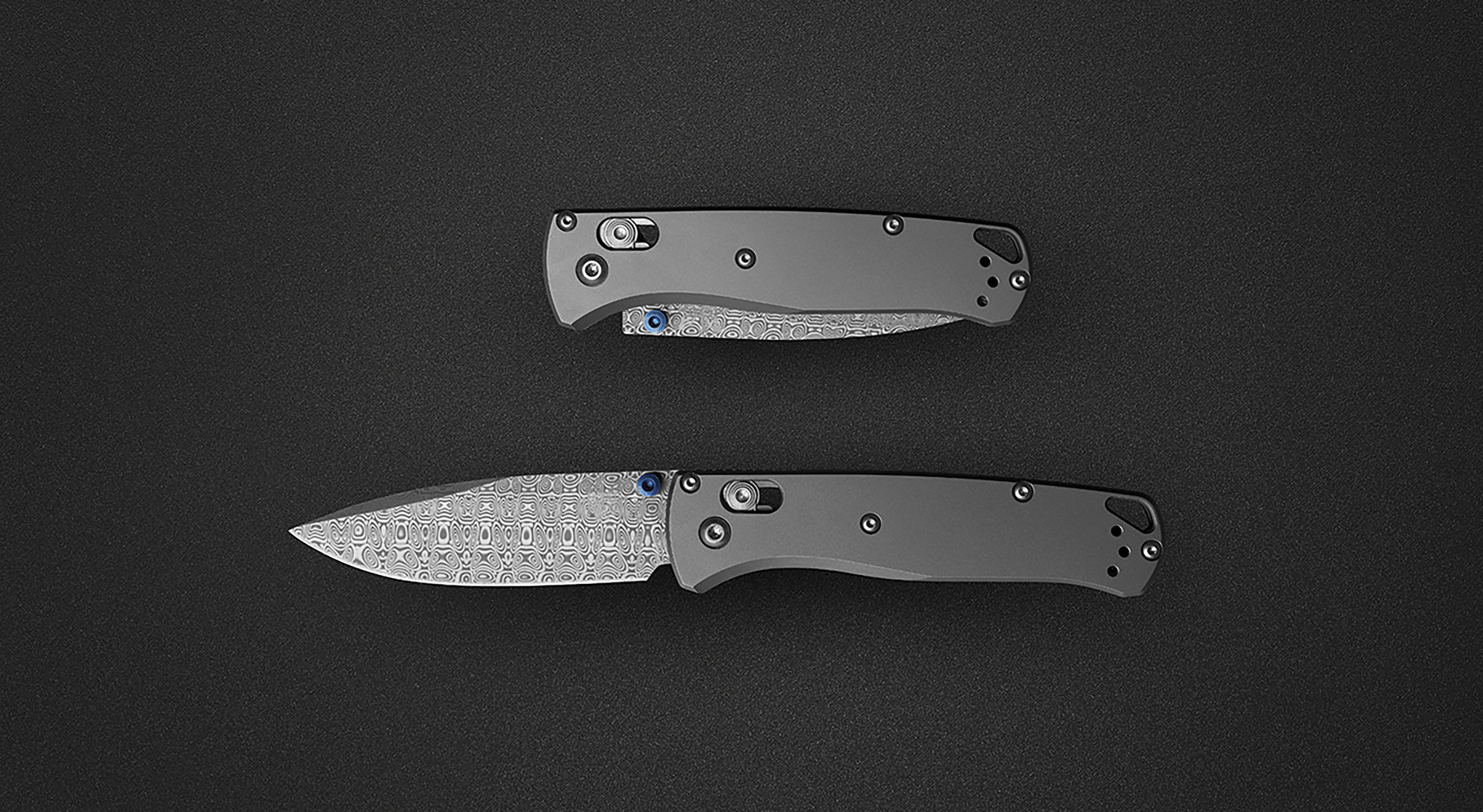 Benchmade Bugout custom knife builder damasteel titanium